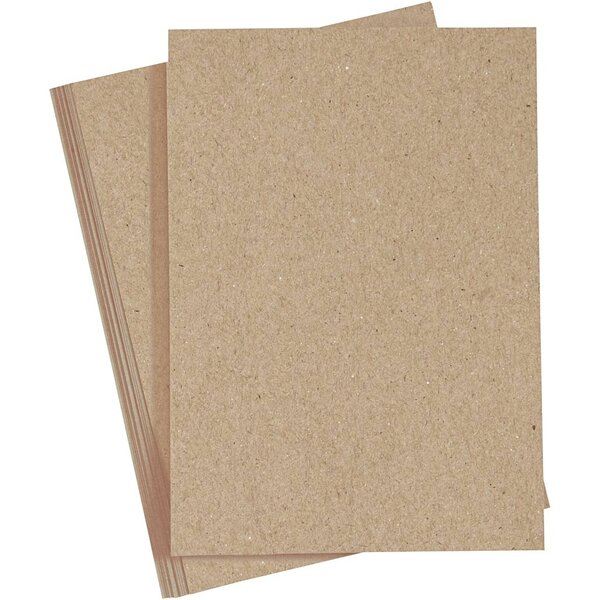 Creativ Company Karton, A4, vel 210x297 mm, 220 gr, naturel, 10 stuk/ 1 doos