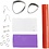 Creativ Company Mini Hobbyset Sieraden, Gemarmerde oorringen, lichtpaars, 1 doos