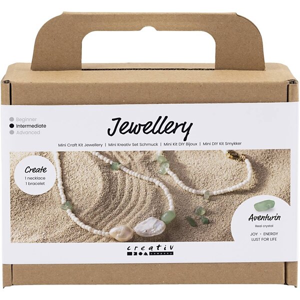 Creativ Company Mini Hobbyset Sieraden, Aventurijn ketting en armband, 1 doos