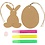Creativ Company Mini Hobbyset Decoratie, Ei en konijn, bruin, groen, roze, geel, 1 doos