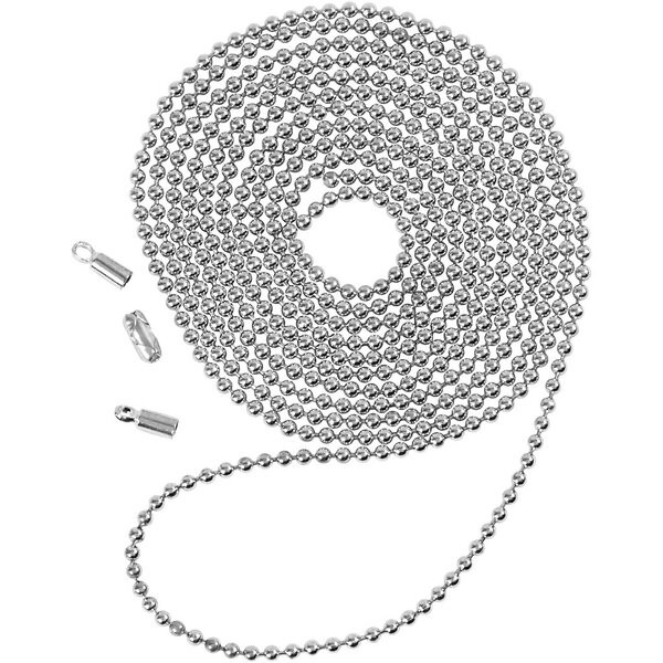Creativ Company Balletjesketting, d 1,5 mm, verzilverd, 1 m/ 1 doos