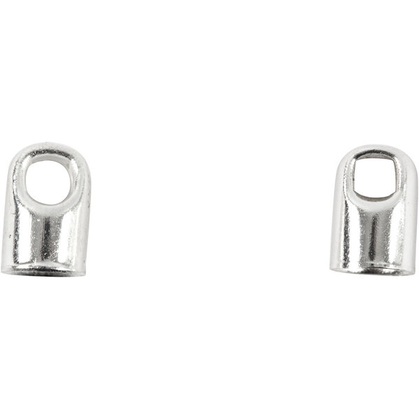 Creativ Company Eindkap, L: 7 mm, d 4,5 mm, verzilverd, 50 stuk/ 1 doos