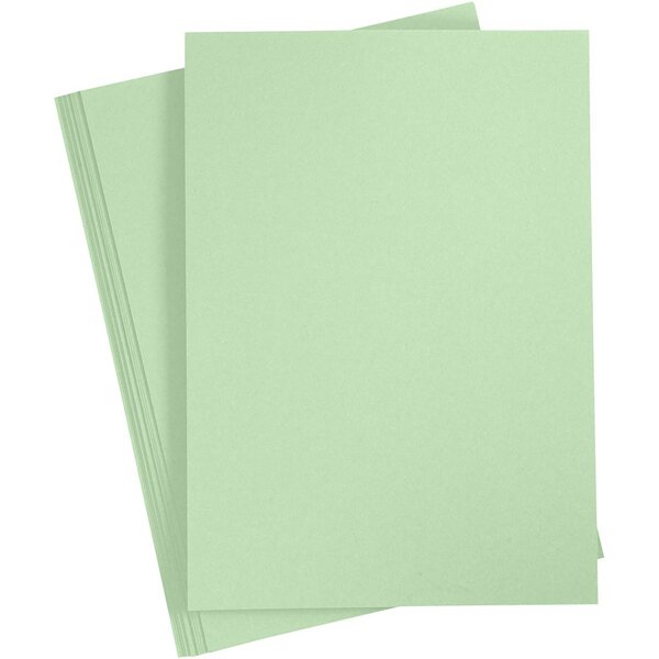 Creativ Company Karton, A4, vel 210x297 mm, 220 gr, lichtgroen, 10 stuk/ 1 doos
