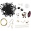 Creativ Company Mini Hobbyset Sieraden, Stoere halsketting, zwarte harmonie, 1 doos