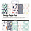 Creativ Company Design papierblok, vel 15,2x15,2 cm, 120 gr, lichtgroen, roze, wit, 50 vel/ 1 doos