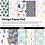 Creativ Company Design papierblok, vel 15,2x15,2 cm, 120 gr, lichtgroen, roze, wit, 50 vel/ 1 doos