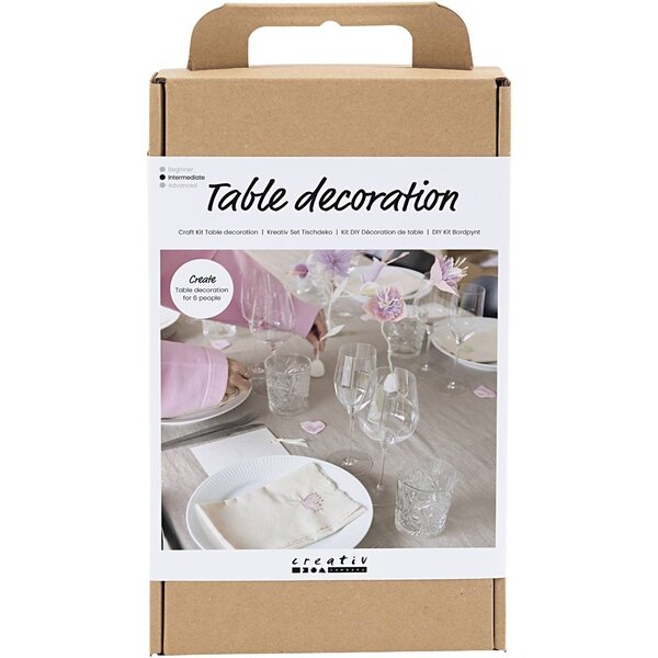 Creativ Company Hobbyset Tafeldecoratie, pastelkleuren, 1 doos