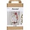 Creativ Company Hobbyset Macramé, Kerstkrans, mosgroen, kerstrood, off-white, 1 doos