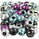 Creativ Company Pony kralen, d 10 mm, gatgrootte 4 mm, metallic kleuren, 60 gr, 125 ml/ 1 doos