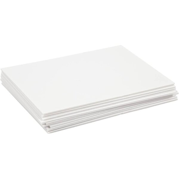 Creativ Company Foam bord, A4, vel 210x297 mm, dikte 3 mm, wit, 10 vel/ 1 doos