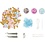 Creativ Company Mini Hobbyset Sieraden, Halsketting, armband, clips, broche, blauw, lichtblauw, pastel roze, 1 doos