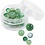Kralen van agaat, d 13+15 mm, gatgrootte 0,9-1 mm, helder groen, 28 stuk/ 1 doos