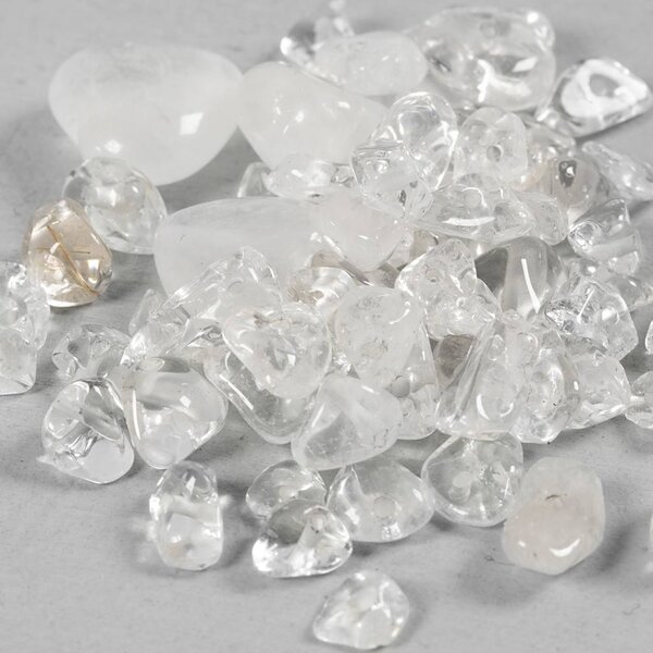 Creativ Company Kristallen kralen, Helder kwarts, d 7-12 mm, gatgrootte 1 mm, transparentkleuren, 63 stuk/ 1 doos