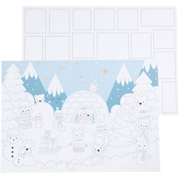 Creativ Company Kerstkalender, afm 30x42 cm, 30 stuk/ 1 doos