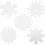 Creativ Company Bloemen, d 20 cm, 400 gr, wit, 5x20 stuk/ 1 doos
