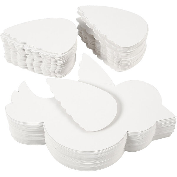 Creativ Company Vogel, L: 25 cm, 400 gr, wit, 100 set/ 1 doos