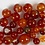 Creativ Company Kralen van agaat, d 6+8+10 mm, gatgrootte 0,9-1 mm, burnt orange, rood, 28 stuk/ 1 doos