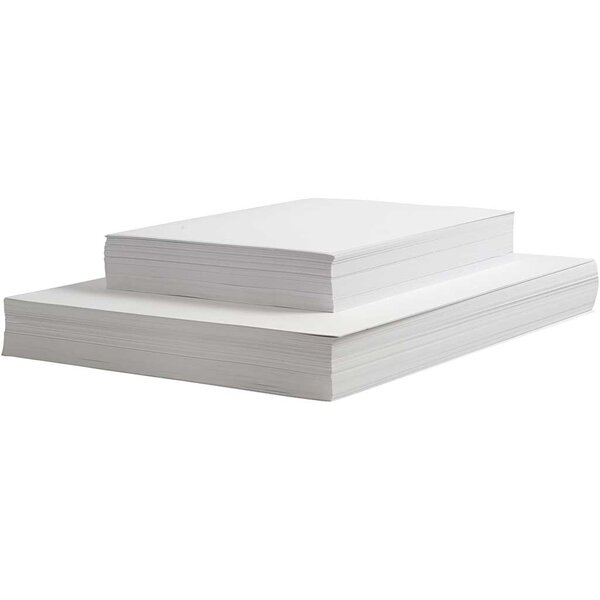 Creativ Company Tekenpapier, A4,A3, 130+160+190 gr, wit, 6x500 vel, 3000 div vellen/ 1 doos