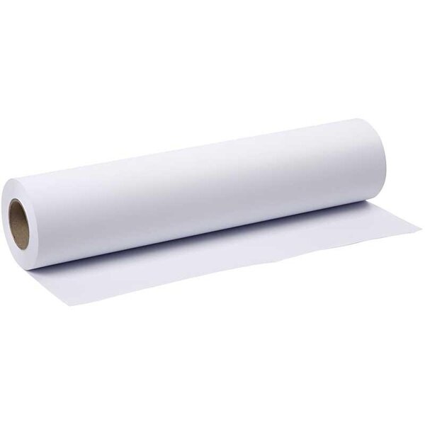 Creativ Company Tekenpapier op rol, B: 42 cm, 80 gr, wit, 50 m/ 1 rol