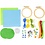 Creativ Company Mini Hobbyset Borduren, Gezichtjes, blauw, groen, 1 doos