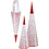 Vivi Gade Kegels, H: 18+28 cm, 120 gr, rood, wit, 3 stuk/ 1 doos