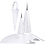 Vivi Gade Kegels, H: 18+28 cm, 120 gr, zilver, wit, 3 stuk/ 1 doos