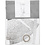 Vivi Gade Kegels, H: 18+28 cm, 120 gr, zilver, wit, 3 stuk/ 1 doos