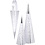 Vivi Gade Kegels, H: 18+28 cm, 120 gr, zilver, wit, 3 stuk/ 1 doos