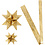 Vivi Gade Papieren vlechtstroken, L: 44+78 cm, d 6,5+11,5 cm, B: 15+25 mm, goud, 32 stroken/ 1 doos