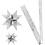 Vivi Gade Papieren vlechtstroken, L: 44+78 cm, d 6,5+11,5 cm, B: 15+25 mm, zilver, 32 stroken/ 1 doos