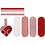 Vivi Gade Gevlochten harten, afm 14,5x10 cm, 120 gr, diverse kleuren, 8 set/ 1 doos