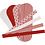 Vivi Gade Gevlochten harten, afm 14,5x10 cm, 120 gr, diverse kleuren, 8 set/ 1 doos