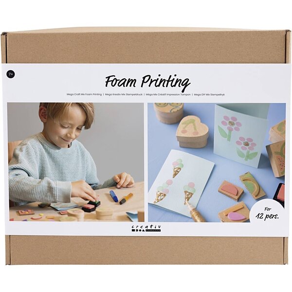 Creativ Company Groepsset Schuimdrukken, Kaarten en dozen, 1 doos