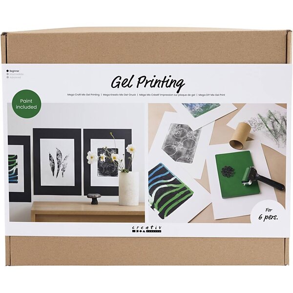 Creativ Company Groepsset Gelprinten, Kleurrijke prints, 1 doos