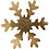 Creativ Company Sneeuwvlok, d 3+5+8+10 cm, 350 gr, goud, 16 stuk/ 1 doos