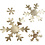 Creativ Company Sneeuwvlok, d 3+5+8+10 cm, 350 gr, goud, 16 stuk/ 1 doos