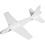 Creativ Company Vliegtuigen, L: 19 cm, B: 17,5 cm, wit, 2 stuk/ 1 doos