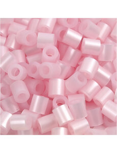 NABBI Strijkkralen, afm 5x5 mm, gatgrootte 2,5 mm, medium, roze parelmoer (32259), 6000 stuk/ 1 doos