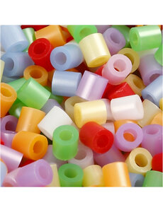 NABBI Strijkkralen, afm 5x5 mm, gatgrootte 2,5 mm, medium, diverse kleuren, 30000 div/ 1 doos