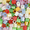 NABBI Strijkkralen, afm 5x5 mm, gatgrootte 2,5 mm, medium, parelmoer kleuren, 5000 div/ 1 emmer