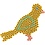 NABBI NABBI BioBeads Grondplaat, vogel, afm 6,2x13,4 cm, medium, 1 stuk