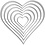 Creativ Company Stans- en embossing mallen, harten, afm 2,5x3-10x11 cm, 1 stuk