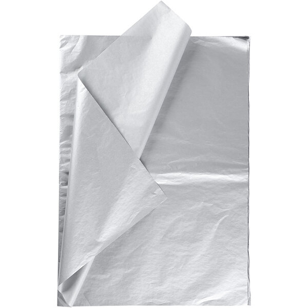 Creativ Company Tissuepapier, vel 50x70 cm, 17 gr, zilver, 6 vel/ 1 doos