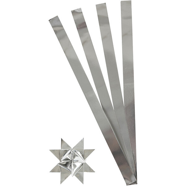 Creativ Company Vlechtstroken, L: 73 cm, B: 25 mm, d 11,5 cm, zilver, 100 stroken/ 1 doos