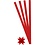 Creativ Company Vlechtstroken, L: 45 cm, d 4,5 cm, B: 10 mm, rood, 100 stroken/ 1 doos