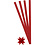 Creativ Company Vlechtstroken, L: 45 cm, d 4,5 cm, B: 10 mm, rood, 100 stroken/ 1 doos