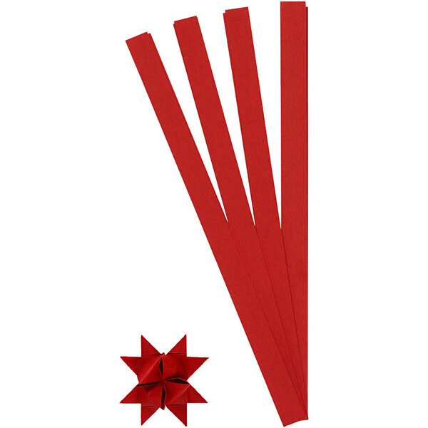 Creativ Company Vlechtstroken, L: 45 cm, B: 15 mm, d 6,5 cm, rood, 100 stroken/ 1 doos