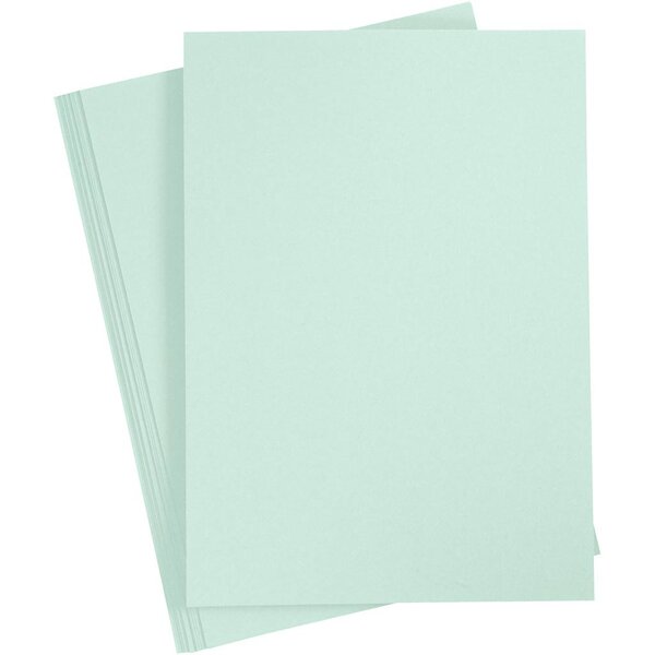 Creativ Company Karton, A4, vel 210x297 mm, 210 gr, pastel groen, 10 vel/ 1 doos