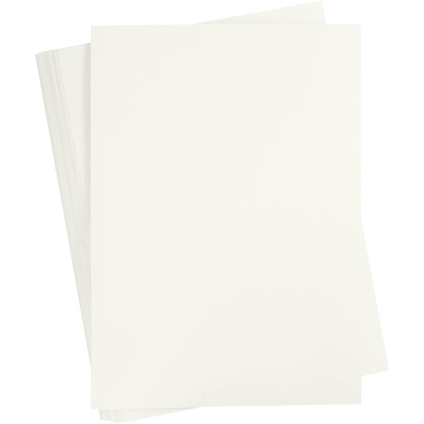 Creativ Company Gekleurd Karton, A2, vel 420x594 mm, 180 gr, off-white, 100 vel/ 1 doos