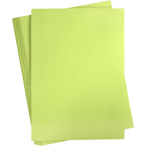 Creativ Company Gekleurd Karton, A2, vel 420x594 mm, 180 gr, lichtgroen, 100 vel/ 1 doos